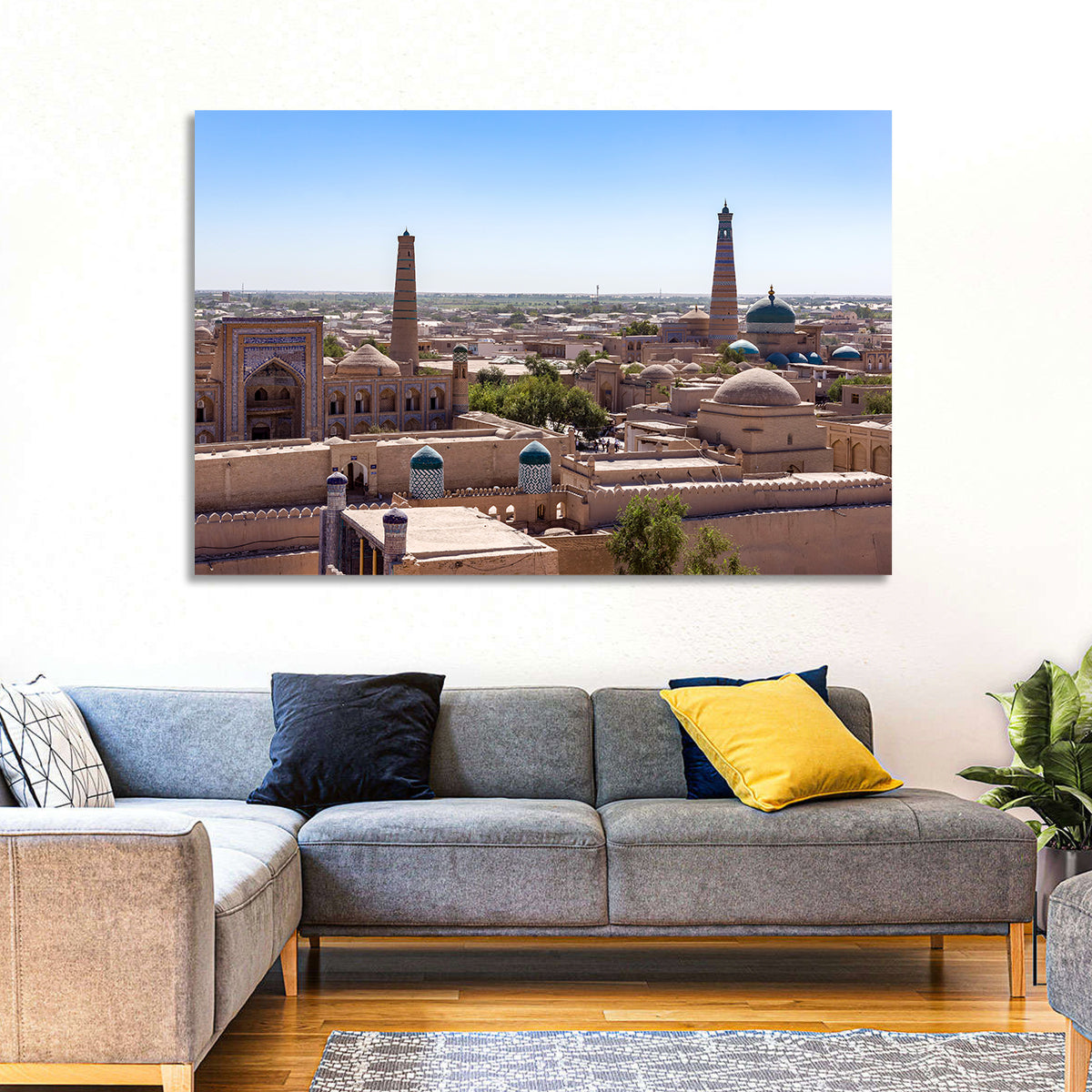 Khodja Mosque Minarets, Khiva Wall Art