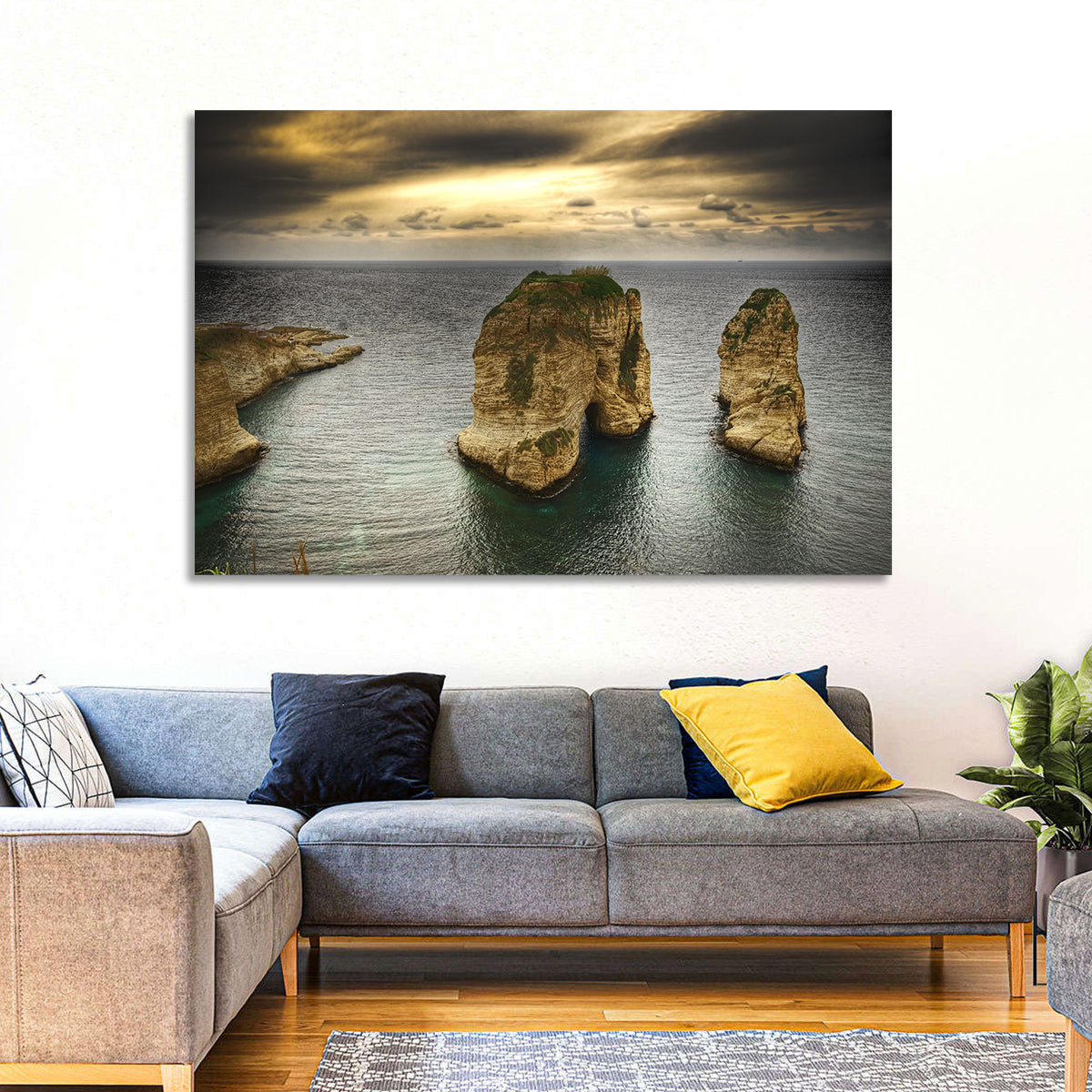 Pigeon Rocks, Raouché Wall Art