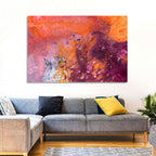 Magenta Orange Color Flow Wall Art