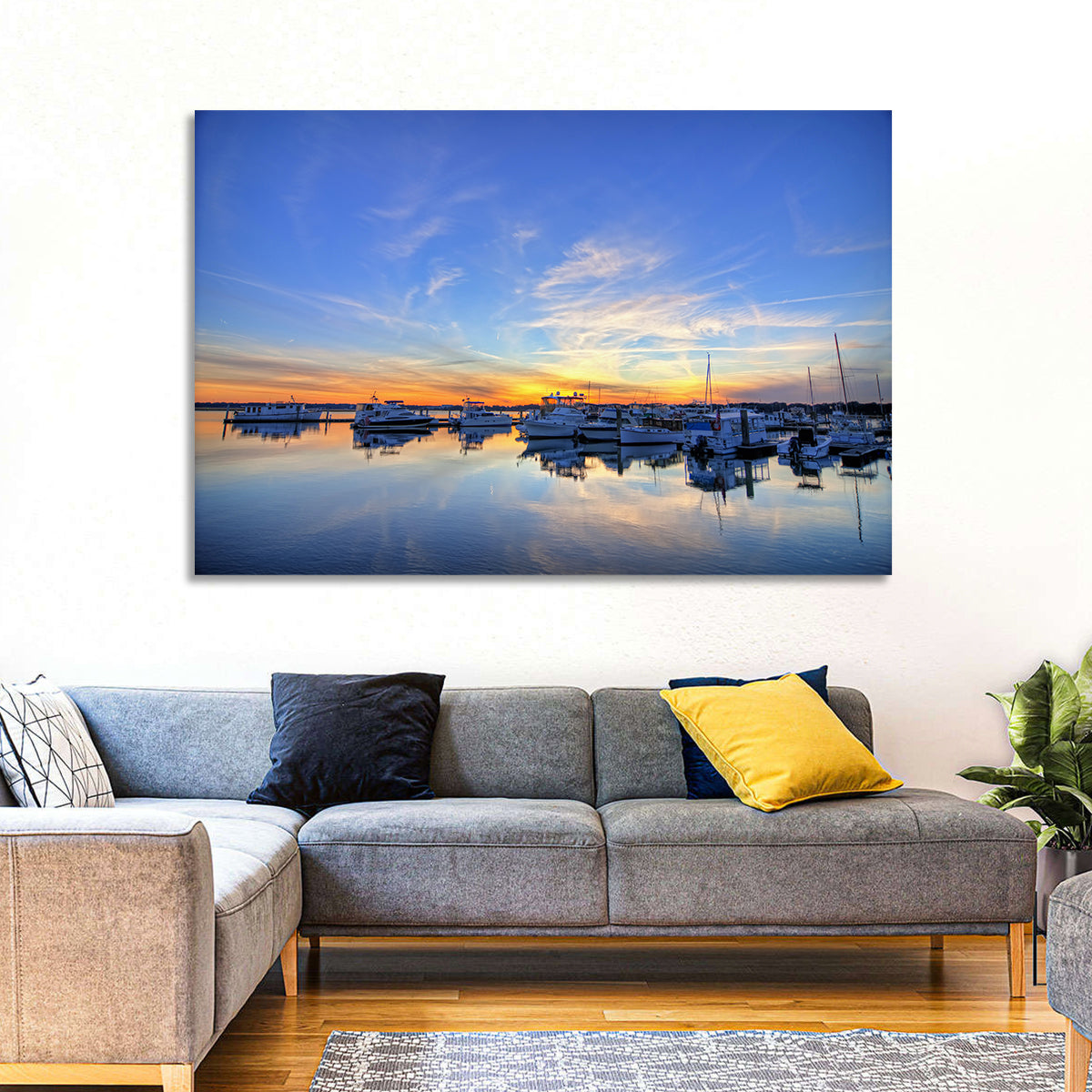 Marina at Golden Hour Wall Art