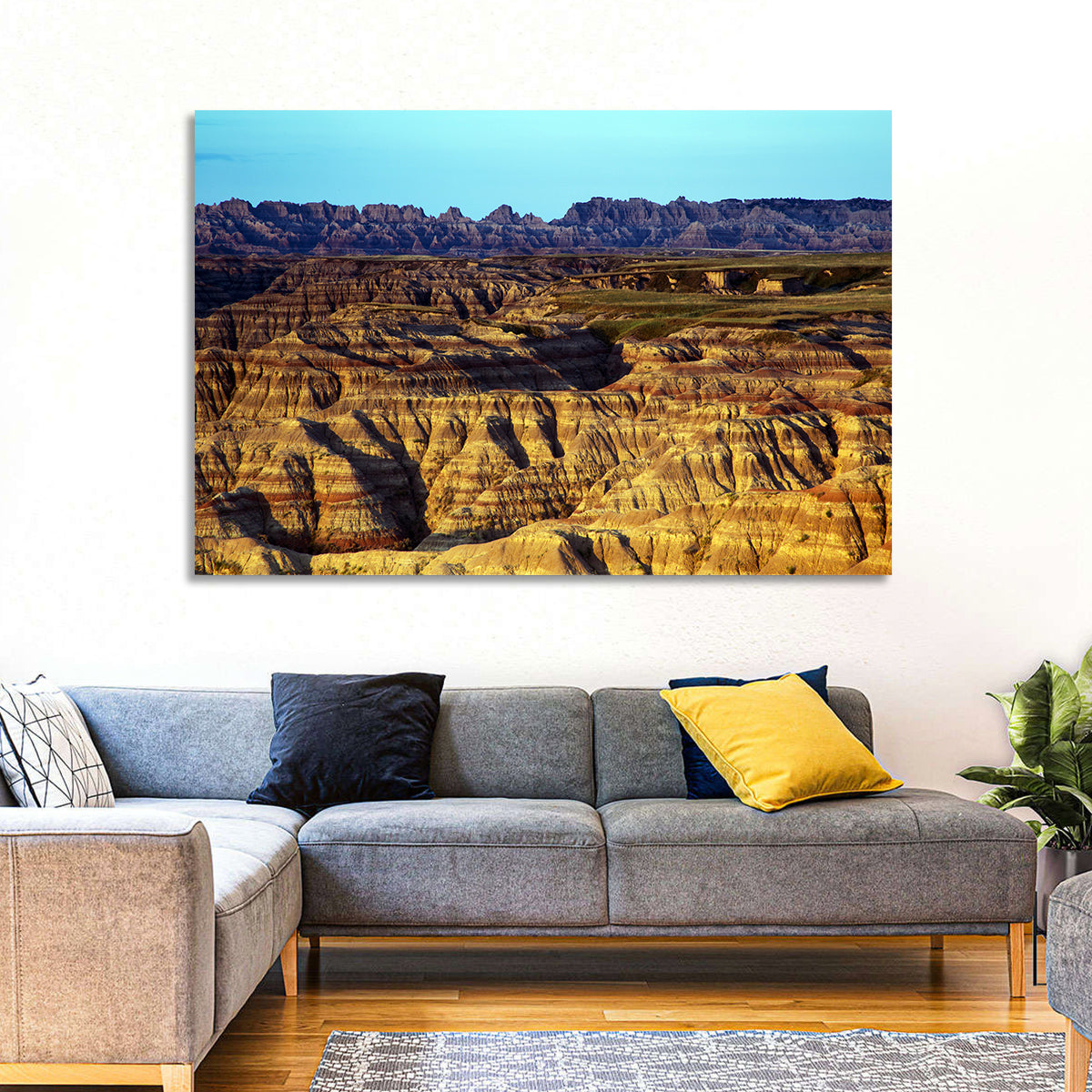 Badlands National Park Wall Art in a room, landscape