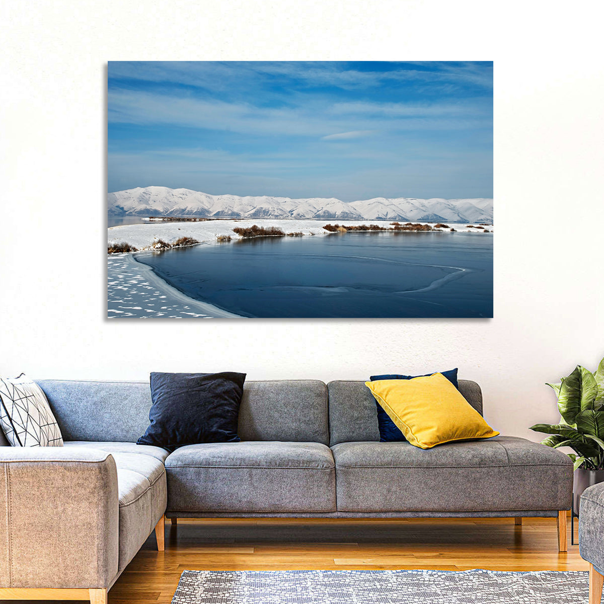 Lake Sevan Winter Landscape Wall Art