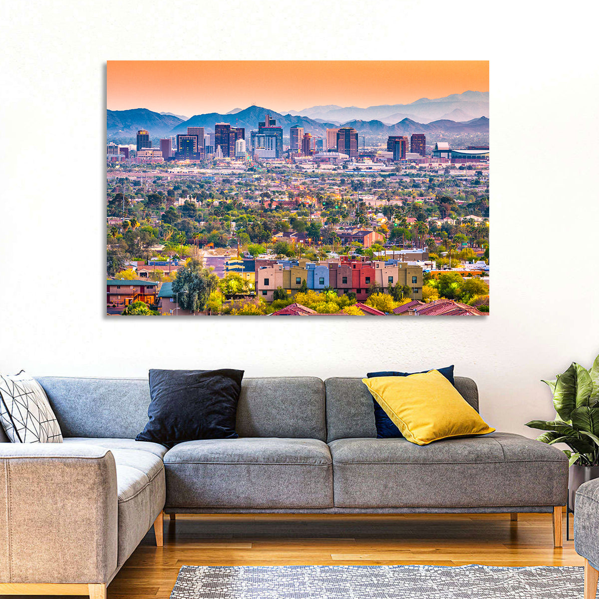 Phoenix Golden Hour Cityscape Wall Art
