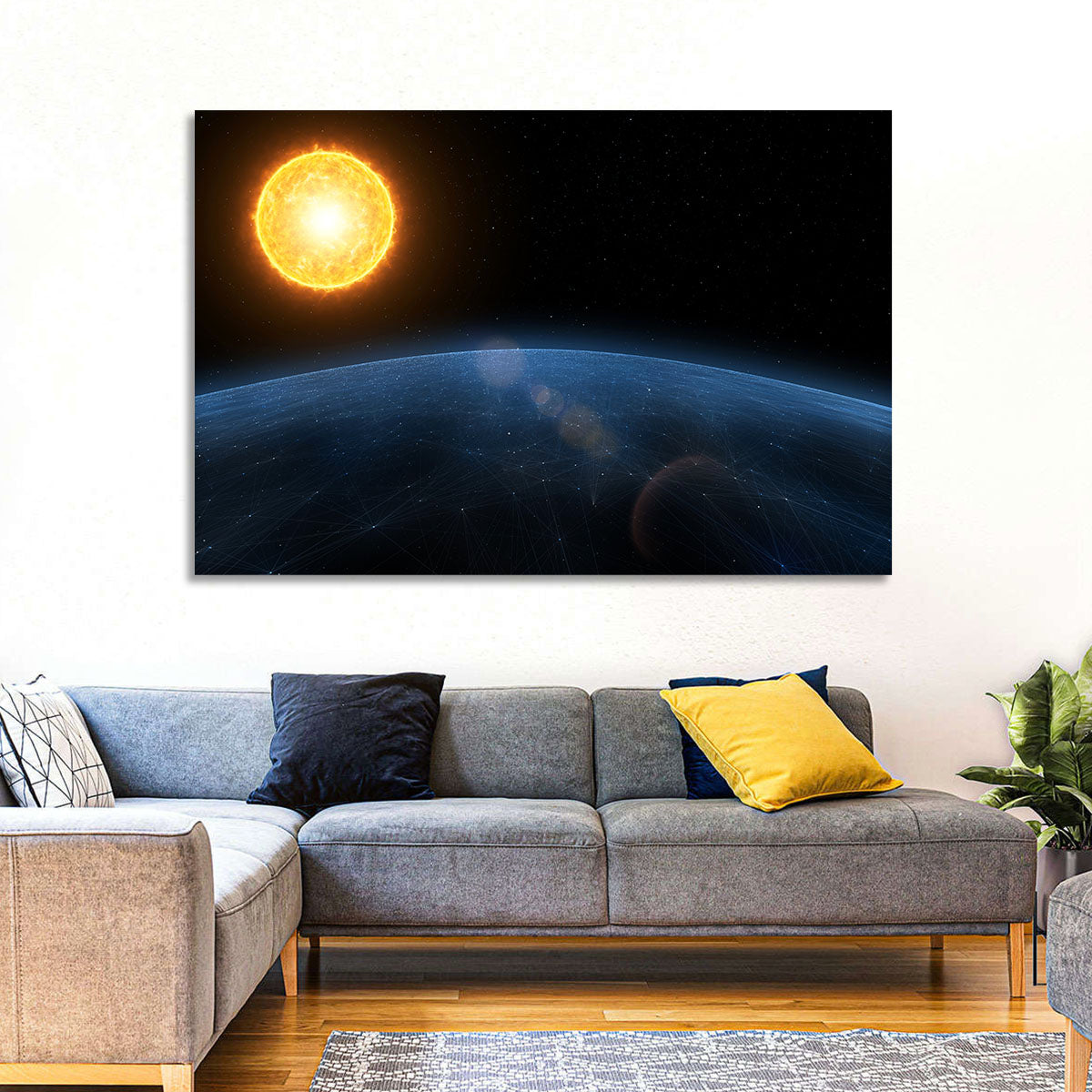 Alien Planet and Sun Wall Art