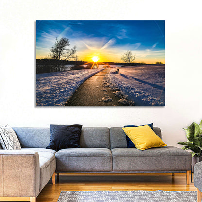 Lake Zorinsky Winter Sunrise Wall Art