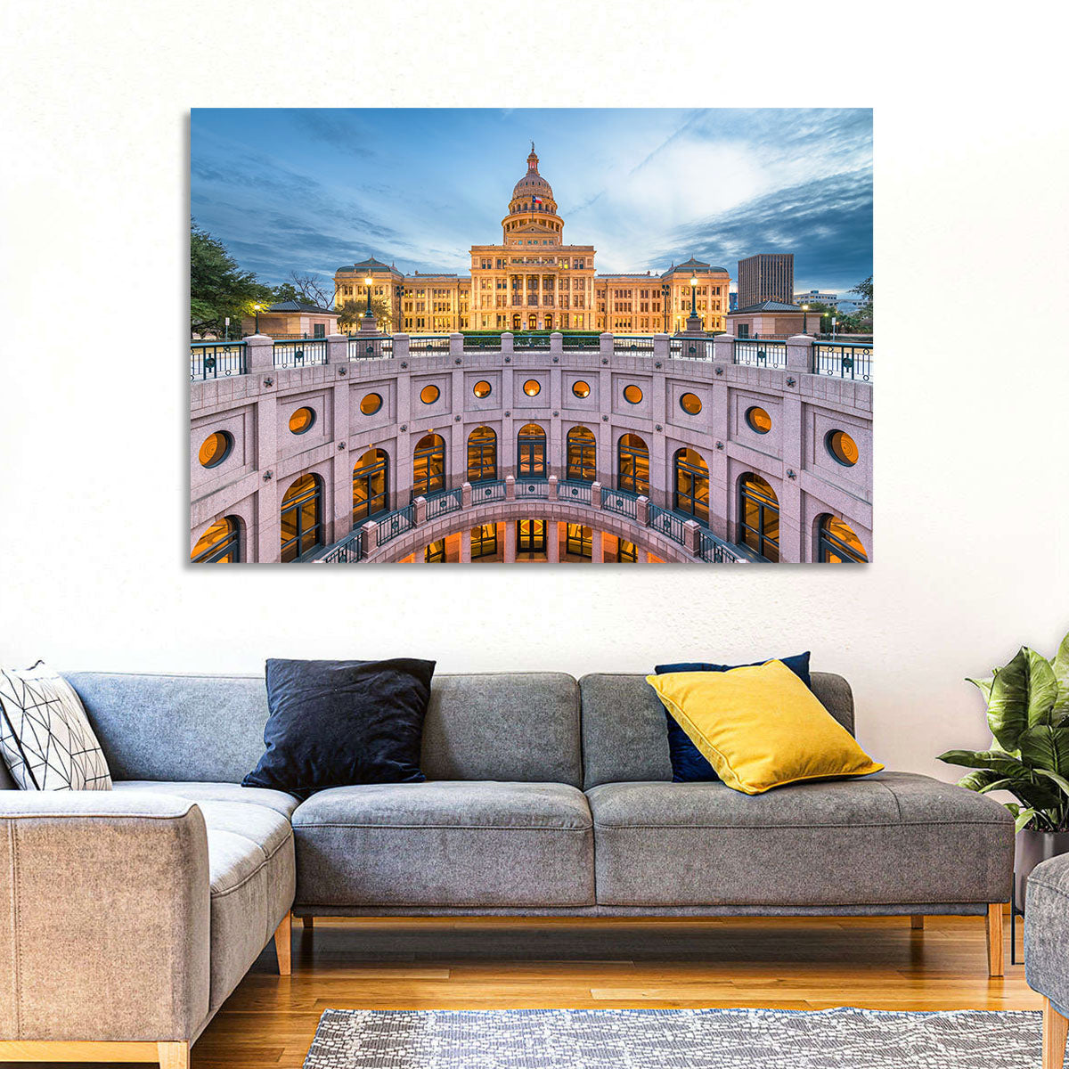 Texas State Capitol Wall Art in a room, landscape