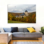 Karlštejn Castle in Autumn Forest Wall Art