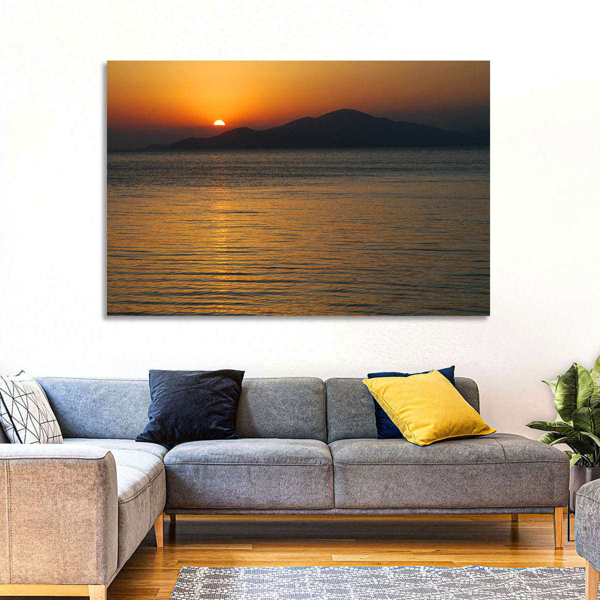 Lake Sevan Sunset Reflection Wall Art
