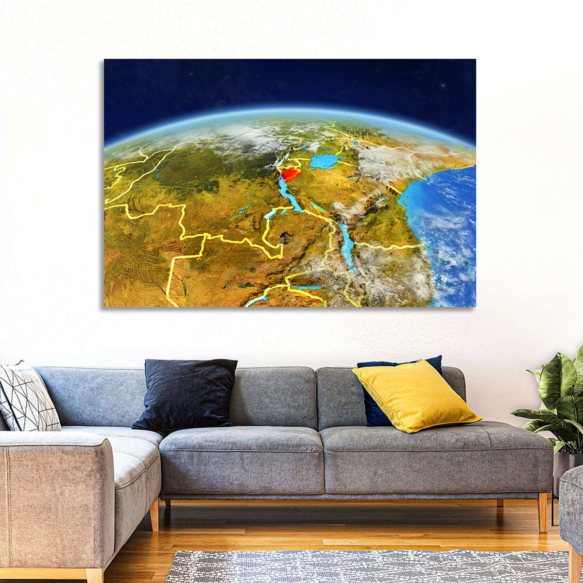 East Africa Great Lakes from Space Wall Art