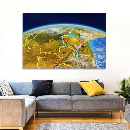 East Africa From Space Wall Art