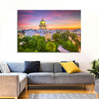 Madison State Capitol at Dusk Wall Art