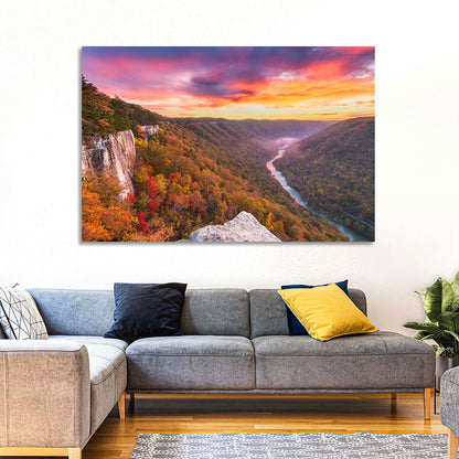 New River Gorge Sunset Wall Art