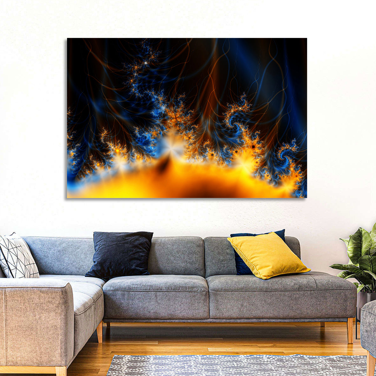 Solar Flare Fractal Flame Wall Art