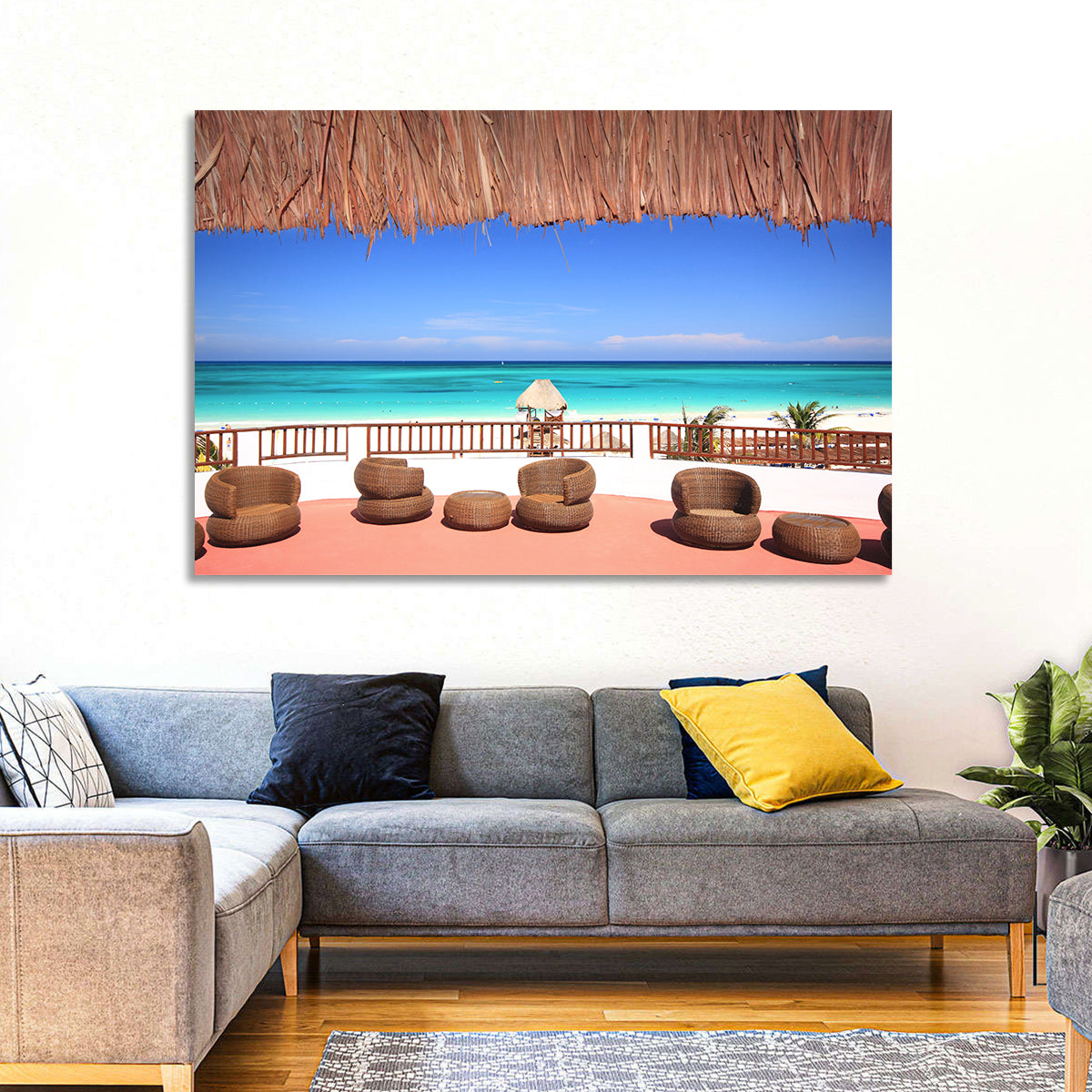 Beach Resort Balcony View Wall Art