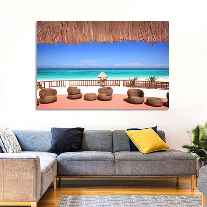 Beach Resort Balcony View Wall Art