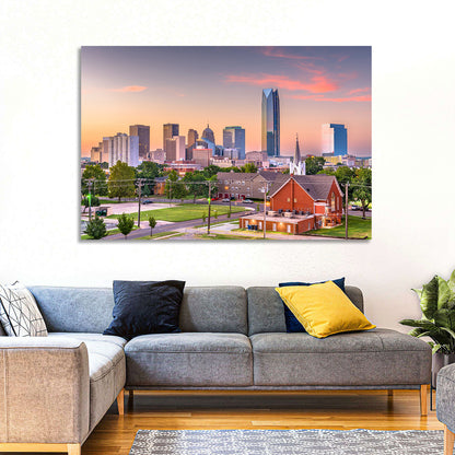 Oklahoma City Golden Hour Skyline Wall Art