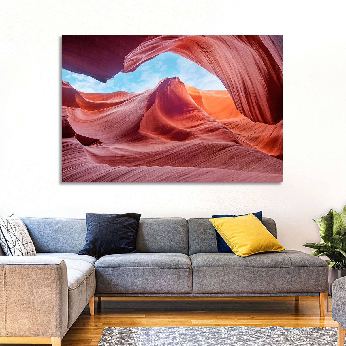 Antelope Canyon, Page Wall Art in a room, landscape