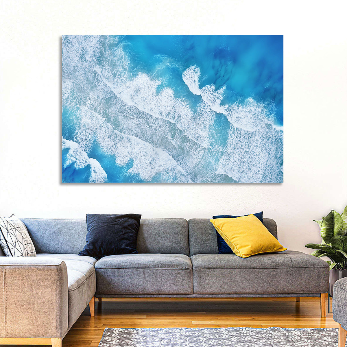 Aerial Turquoise Waves Wall Art