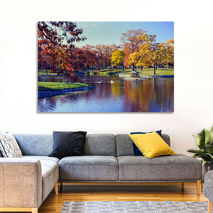 Deering Oaks Autumn Pond Wall Art