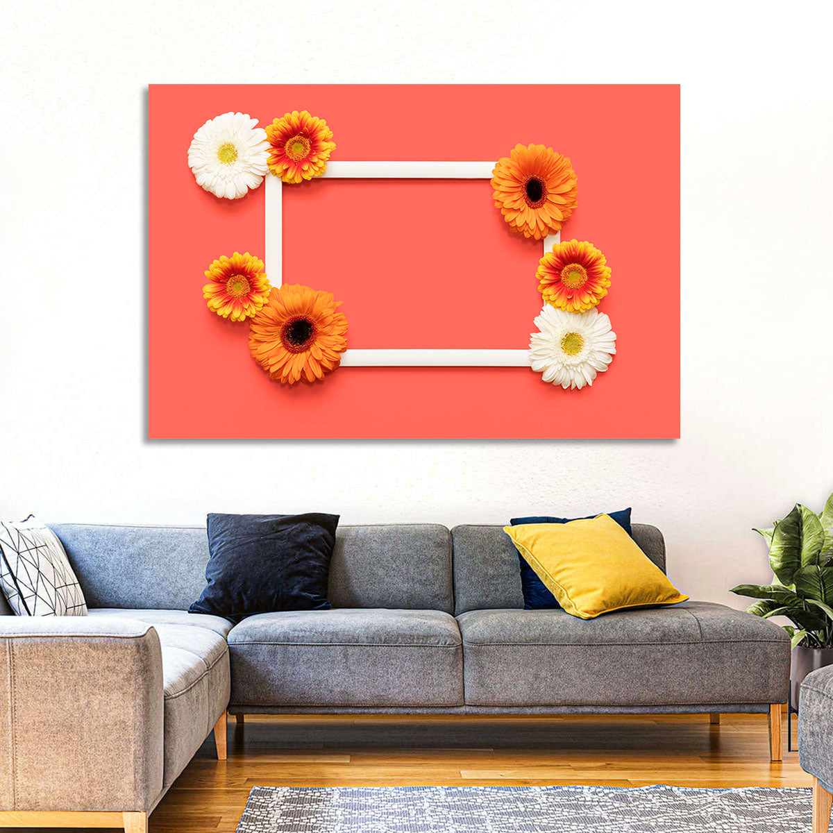 Handwritten Gerbera Greeting Wall Art