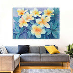Watercolor Frangipani Cluster Wall Art