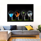 Elemental Light Bulbs Wall Art