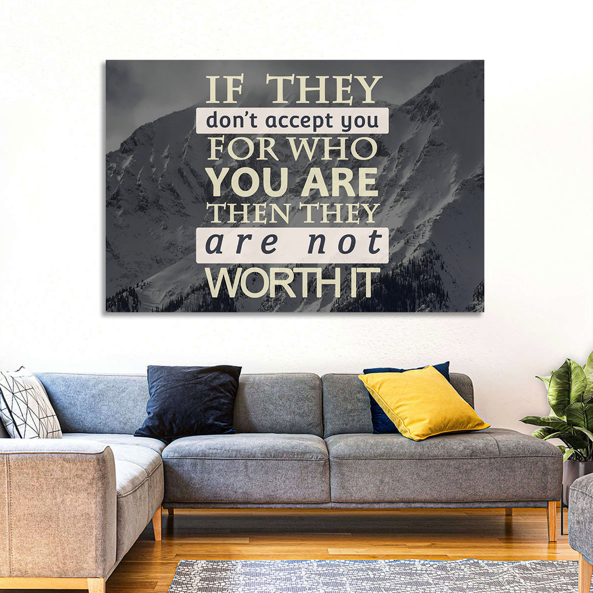 They Are Not Worth It Wall Art in a room, landscape