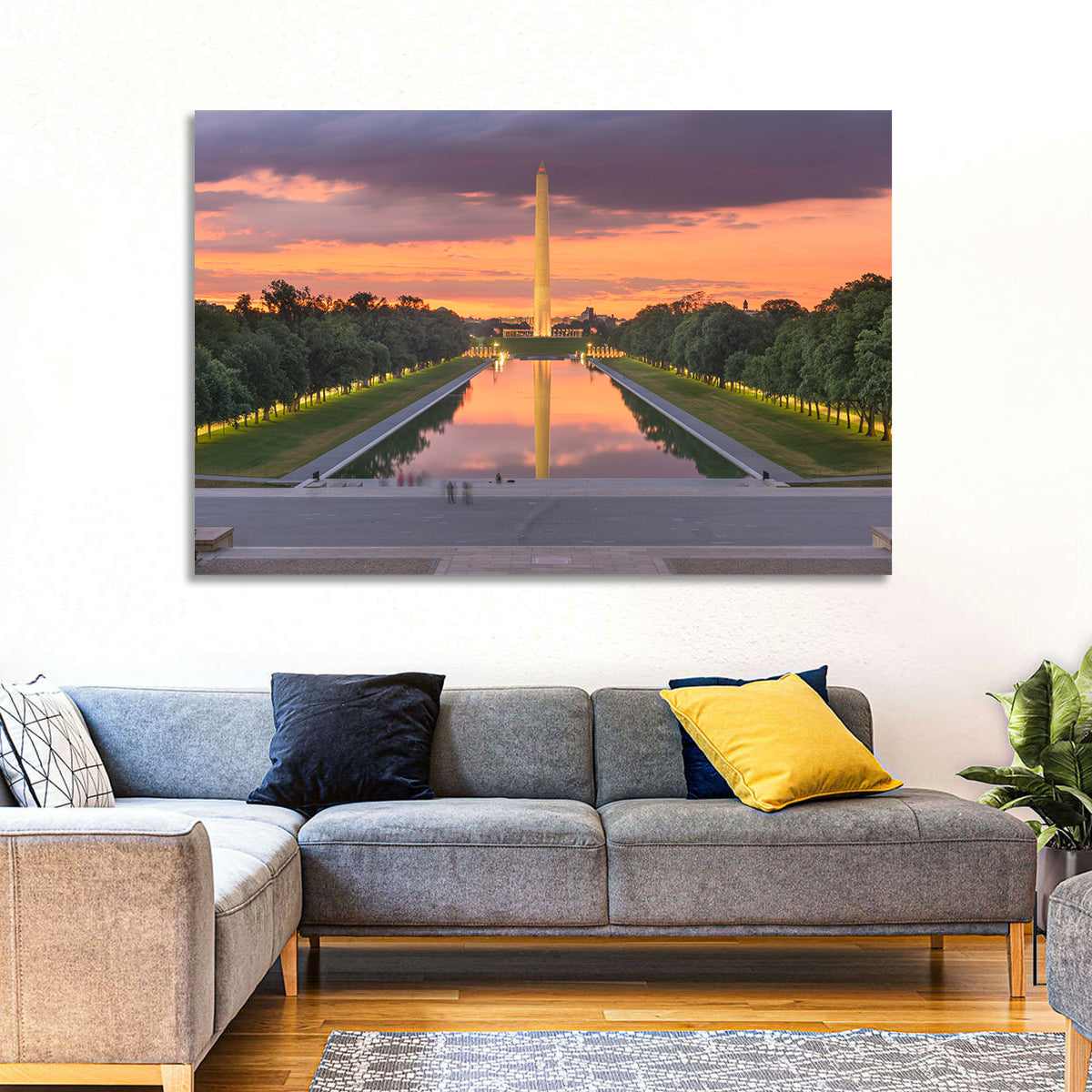 Washington Monument at Dusk Wall Art
