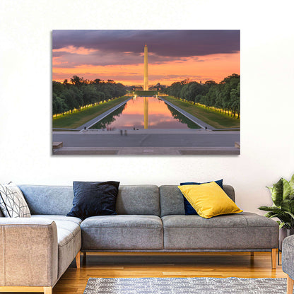 Washington Monument at Dusk Wall Art