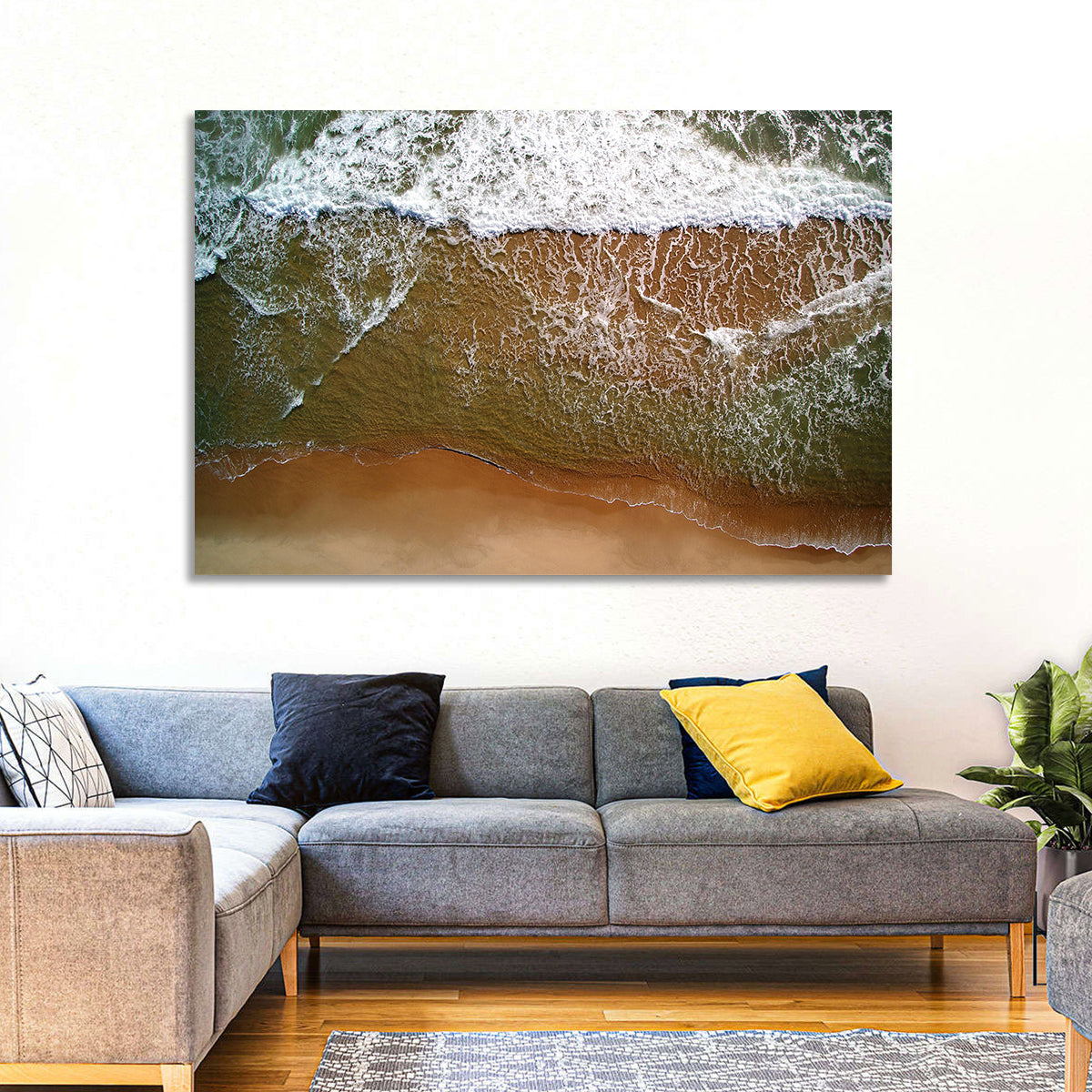 Misquamicut Beach Aerial View Wall Art