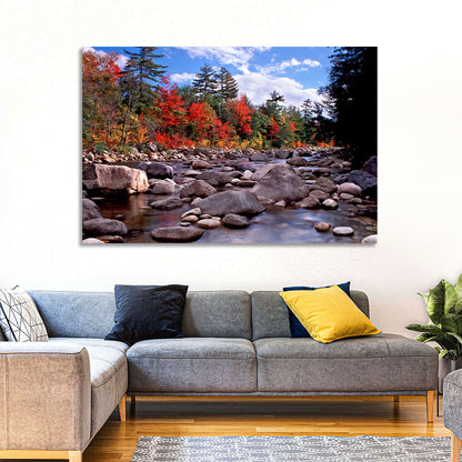 New Hampshire Autumn Stream Wall Art