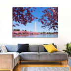 Washington Monument with Cherry Blossoms Wall Art