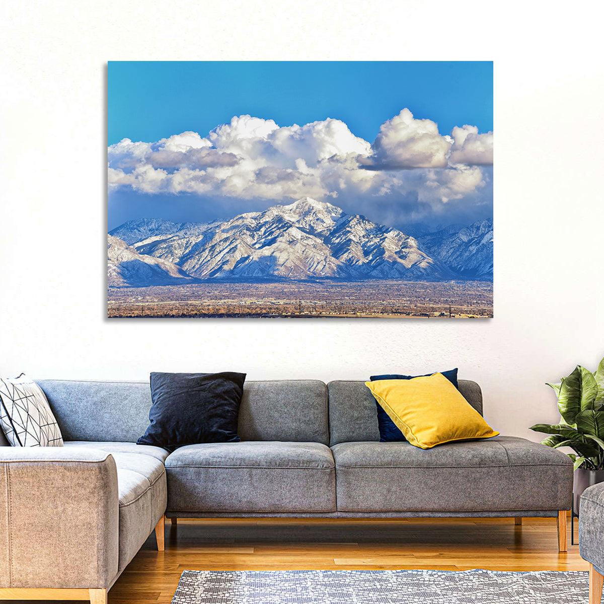 Wasatch Snow Capped Peaks Wall Art