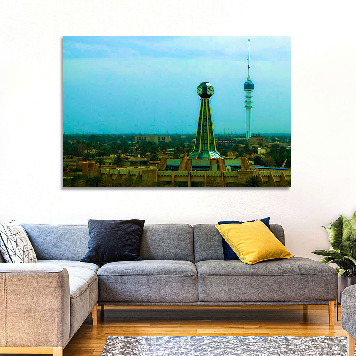 Baghdad Clock Tower Cityscape Wall Art