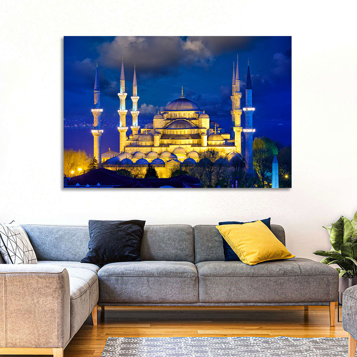 Sultanahmet Camii at Twilight Wall Art