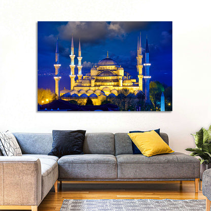 Sultanahmet Camii at Twilight Wall Art