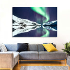 Emerald Aurora Over Mirror Lake Wall Art