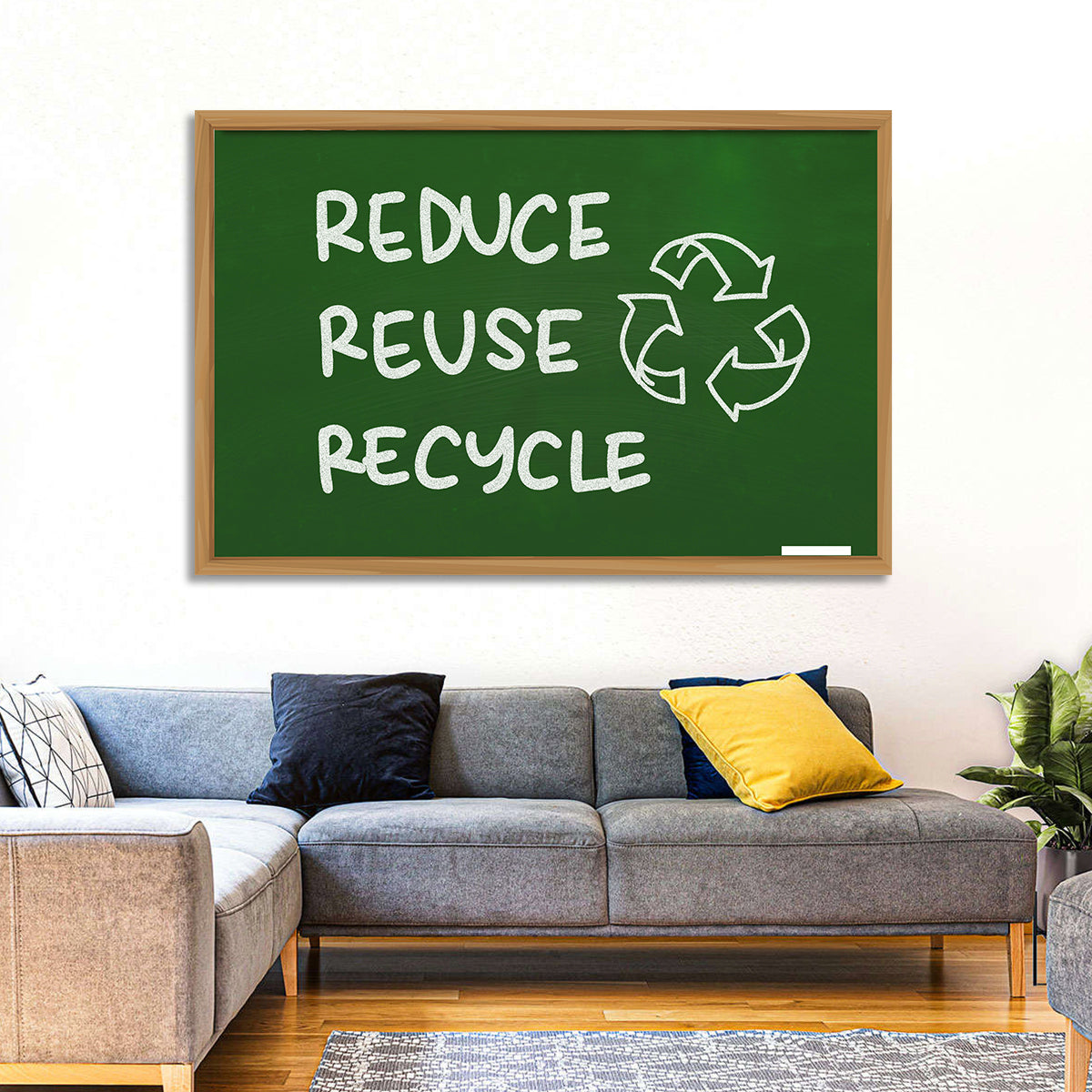 Reduce Reuse Recycle Chalkboard Wall Art
