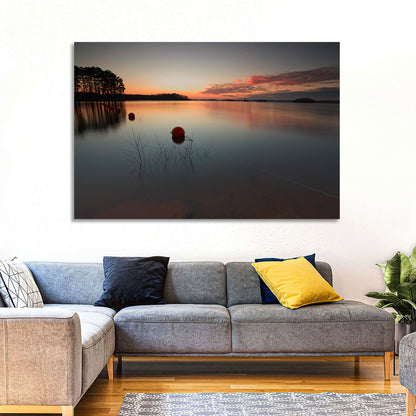Lake Lanier Buoys at Sunset Wall Art