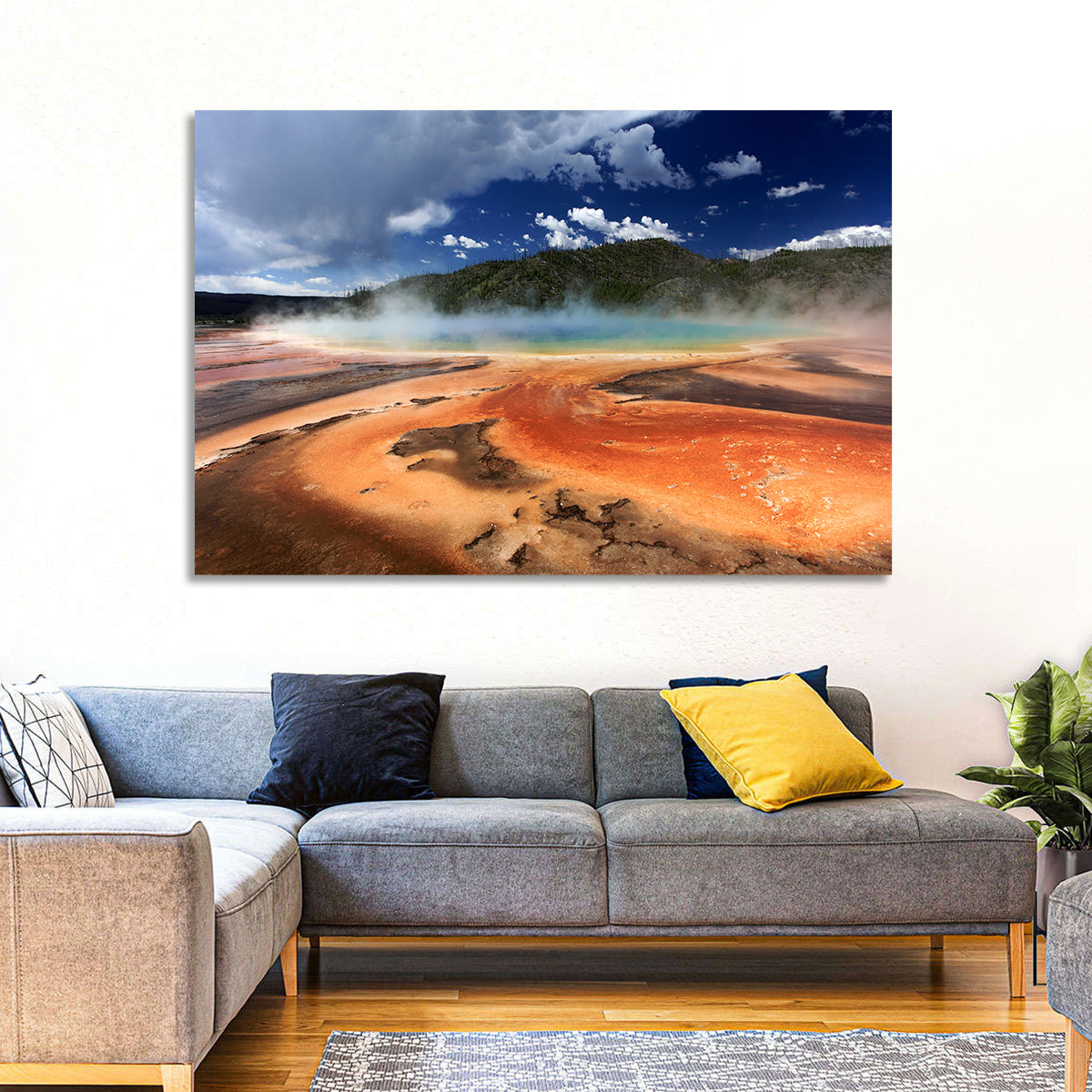 Grand Prismatic Spring, Yellowstone Wall Art in a room, landscape