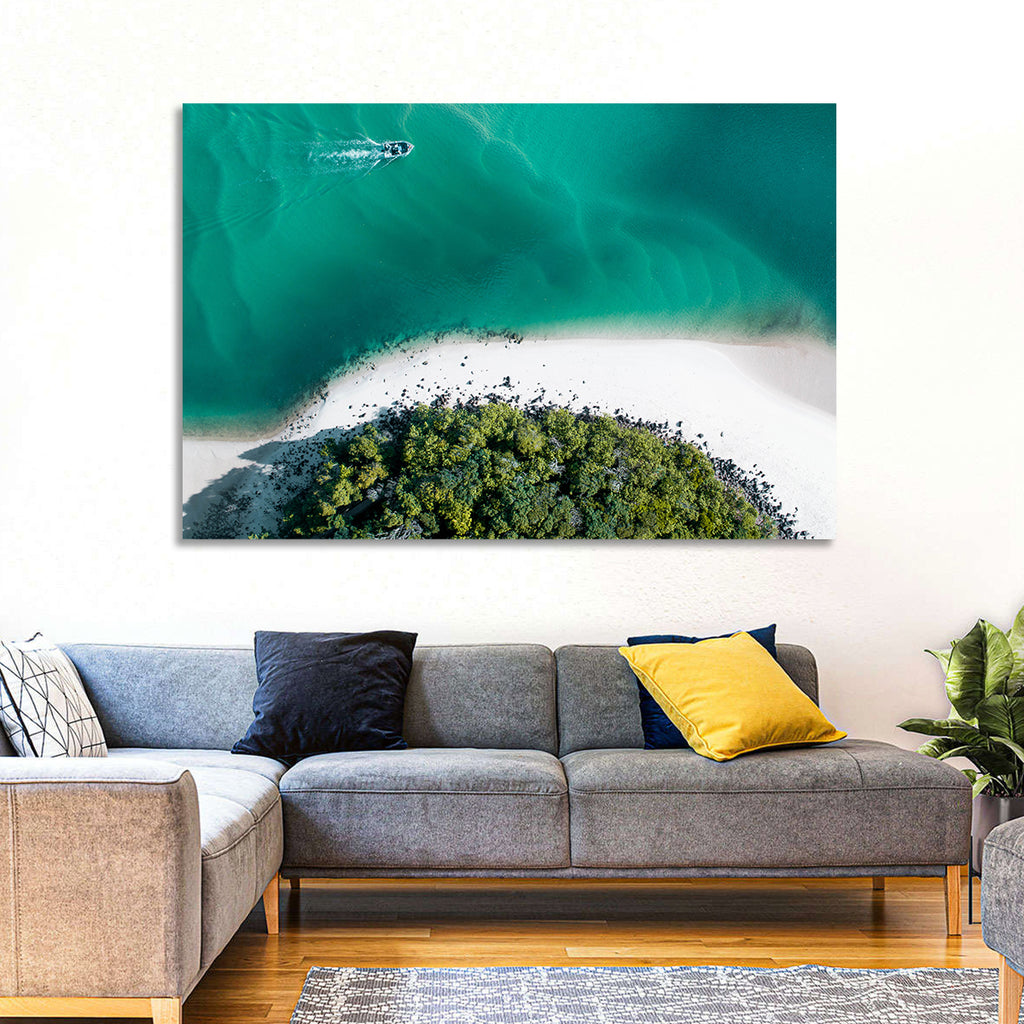 Clam Beach Aerial View Wall Art