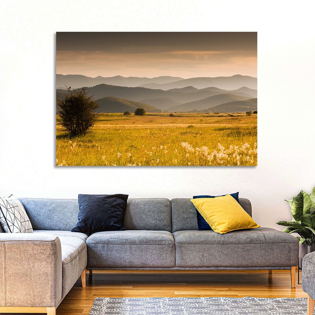 Golden Hour Countryside Hills Wall Art
