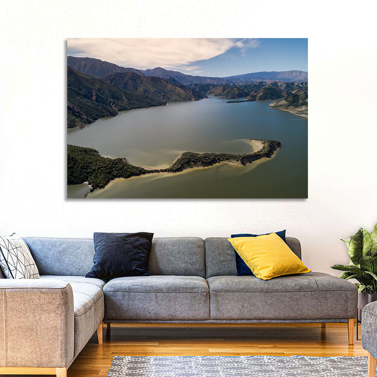 Pyramid Lake Aerial View Wall Art