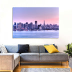 San Francisco Skyline at Lavender Dusk Wall Art
