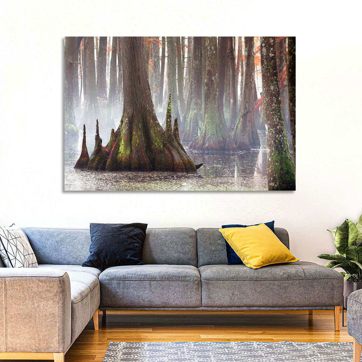 Chicot State Park Morning Fog Wall Art