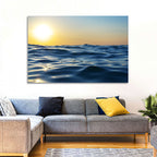 Sunset Over Calm Waves Wall Art