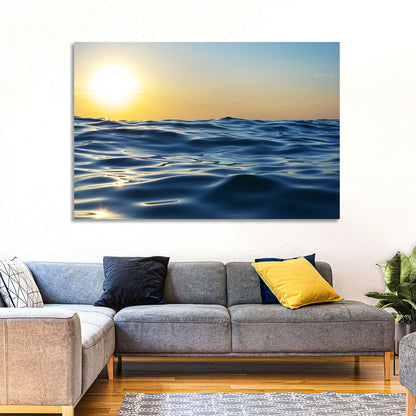 Sunset Over Calm Waves Wall Art