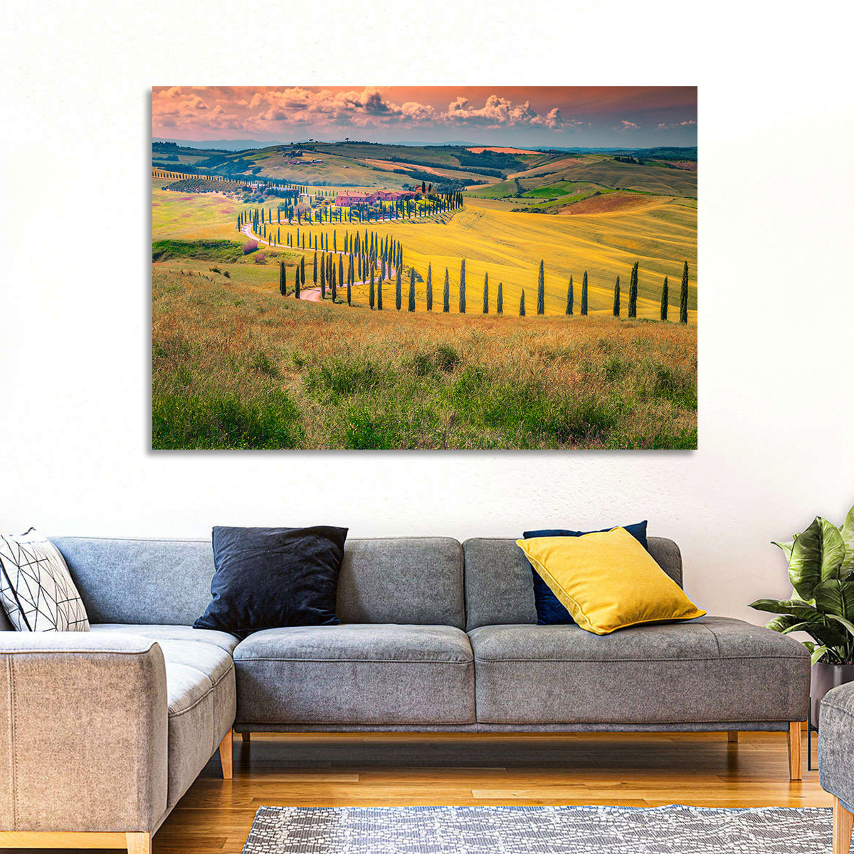 Val D'orcia Cypress Road Wall Art