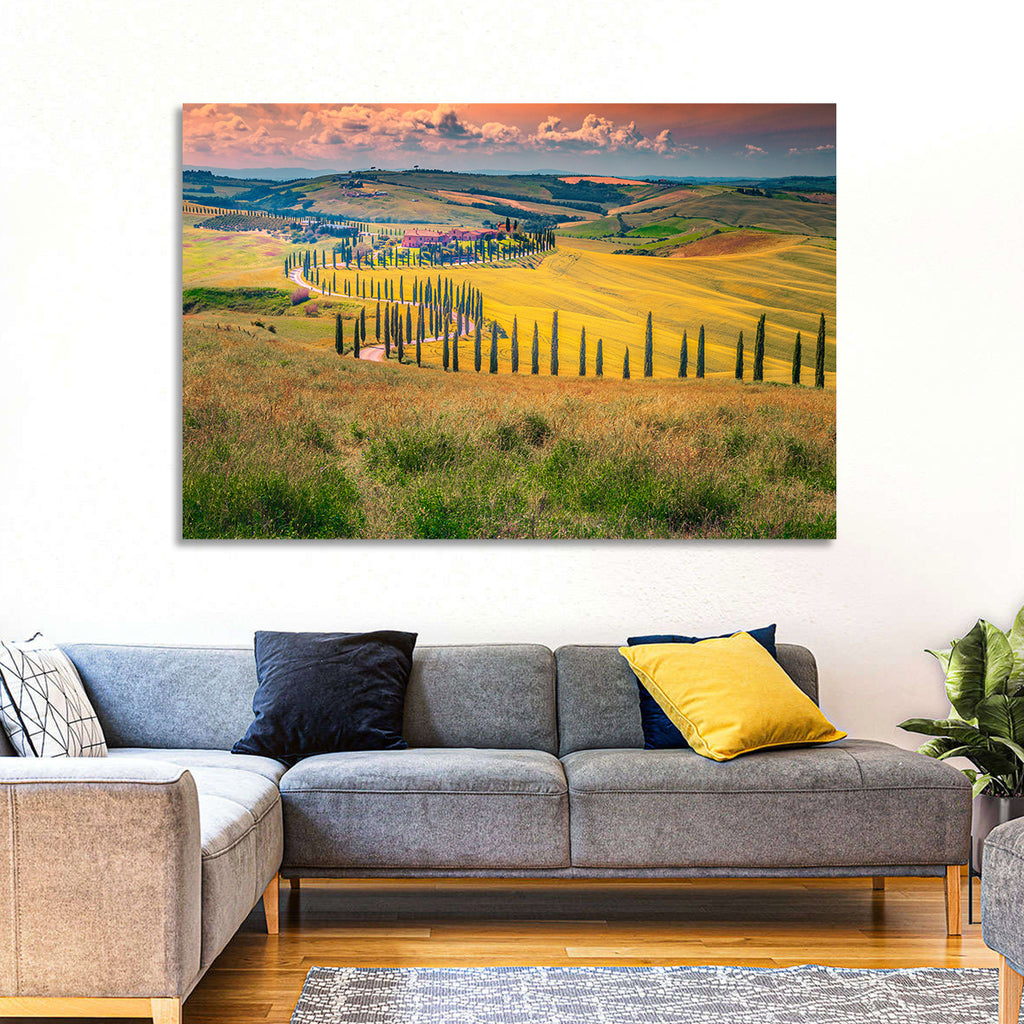 Val D'orcia Cypress Road Wall Art