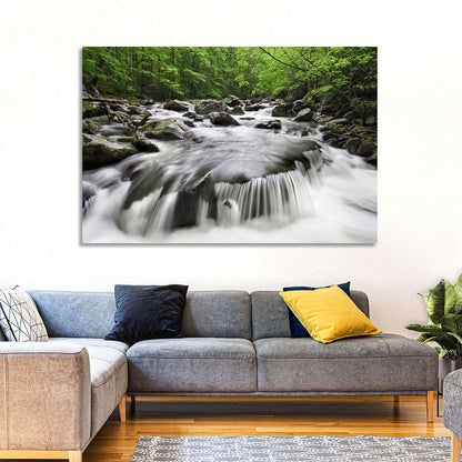 Smoky Mountains Cascading Stream Wall Art